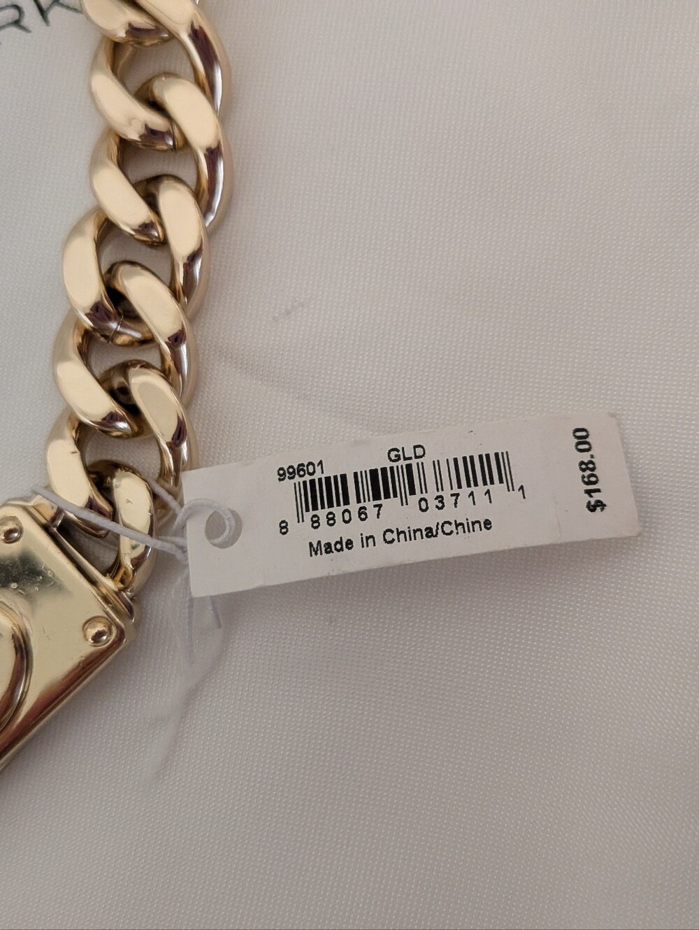 Coach Deadstock Turnlock Chunky Gold Necklace Nwt - Picture 5 of 6